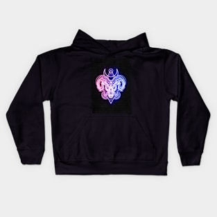 Aries neon sign Kids Hoodie